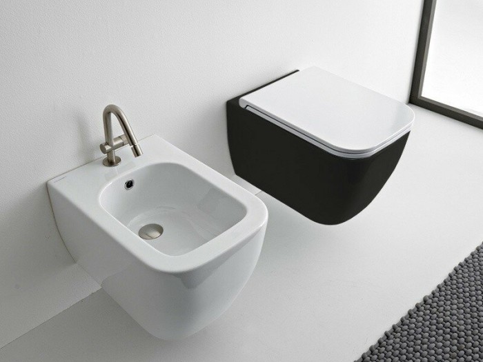 Унитаз подвесной, безободковый, цвет лава матовая, Scarabeo TEOREMA 2.0 - 5126/CL 37