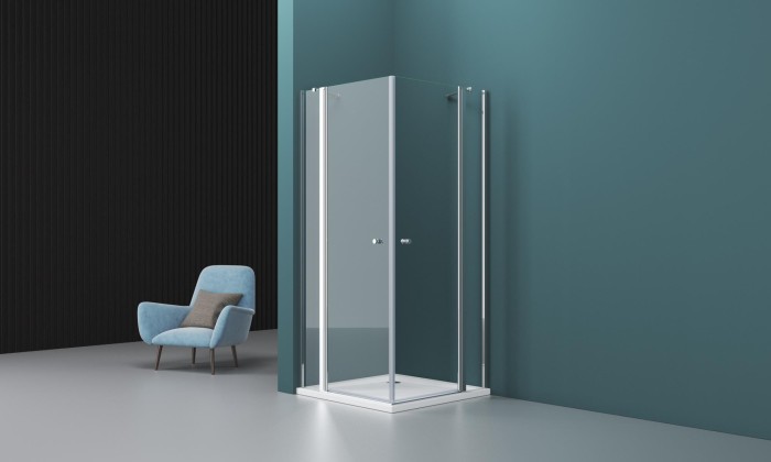 Душевой уголок 90x195 BelBagno, глянцевый хром, Etna арт. ETNA-AH-22-90/100-C-Cr