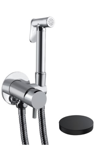 Внешняя часть гигиенического душа со смесителем, Giulini My future deluxe, черный матовый арт. SH23/MFDEPNO