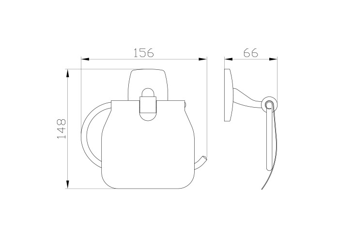 Держатель для туалетной бумаги с крышкой, Wonzon & Woghand Porto, WW-1601 цвет: хром