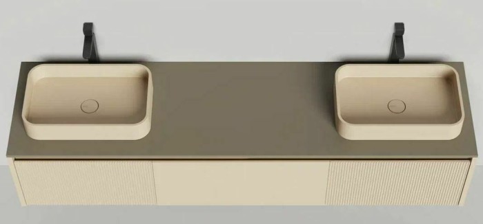 Подвесная тумба domino 2000, эмаль, для двух раковин, Salini арт. 27D120DF