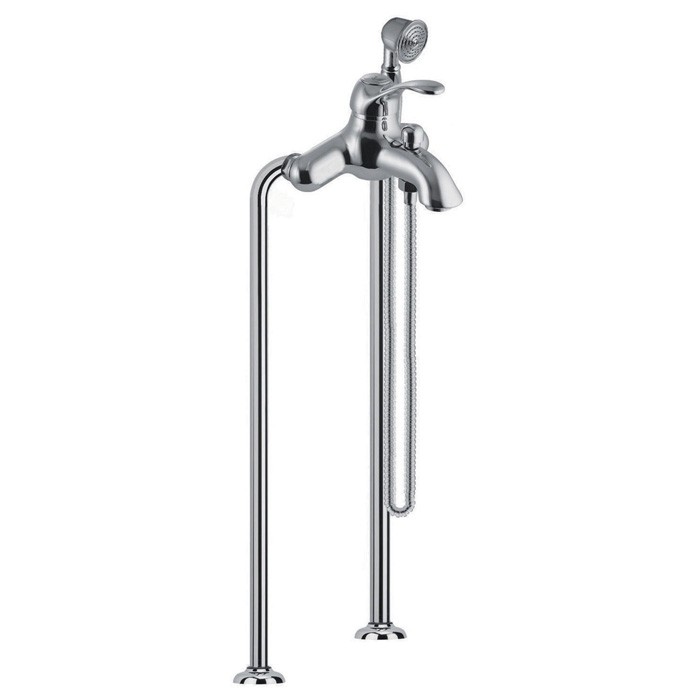 Fima Carlo Frattini Смеситель напольный для ванны с душевым комплектом, Lamp, F3304/4CR цвет: хром