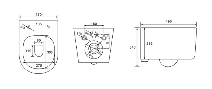 Унитаз компакт подвесной, безободковый, с механизмом плавного закрывания Aquatek Мия арт. AQ2004-00