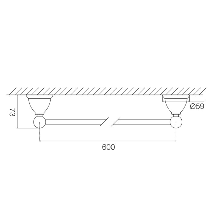 Fima Carlo Frattini Полотенцедержатель 60см., подвесной, Accessori, F6040/60OR цвет: золото