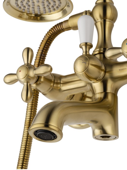 Смеситель для ванны с душем, Wonzon & Woghand Retro, WW-88639020-BG цвет: золото