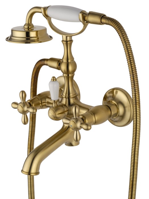 Смеситель для ванны с душем, Wonzon & Woghand Retro, WW-88639020-BG цвет: золото