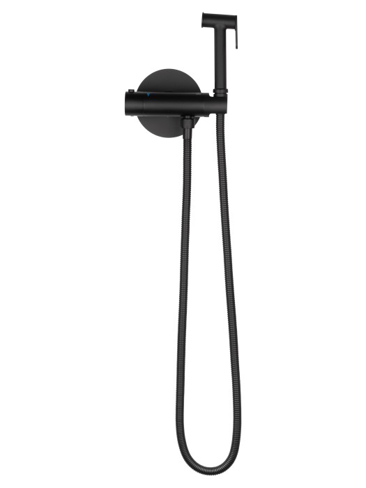Смеситель с гигиеническим душем и термостатом встраиваемый, Wonzon & Woghand, WW-88819902-MB цвет: черный