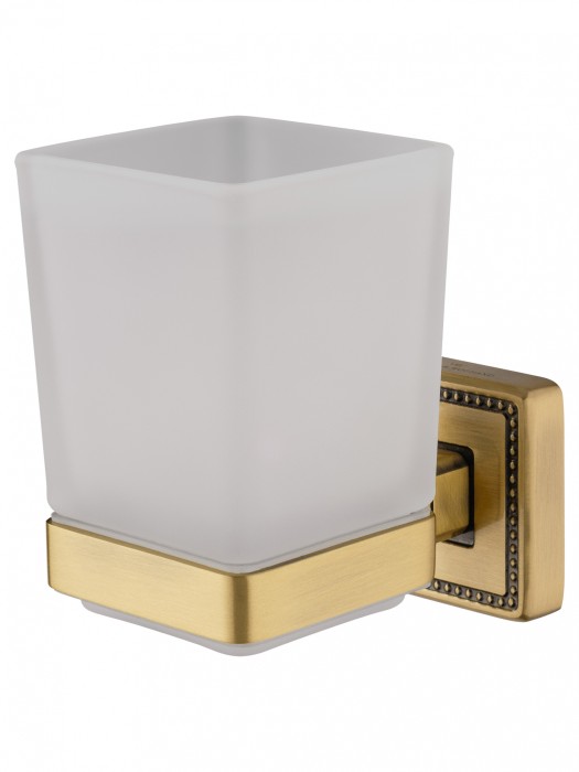 Стакан для зубных щеток с держателем, Wonzon &amp; Woghand Roma, WW-7221 цвет: бронза