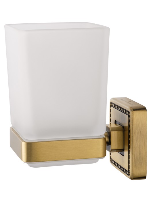 Стакан для зубных щеток с держателем, Wonzon & Woghand Roma, WW-7221 цвет: бронза