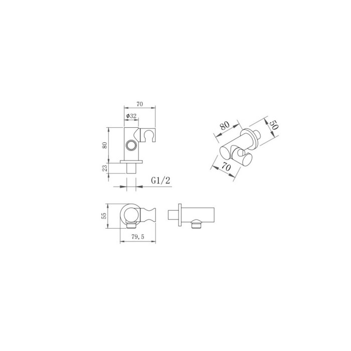 Душевой комплект BERGES Nardis, черный арт. 071004
