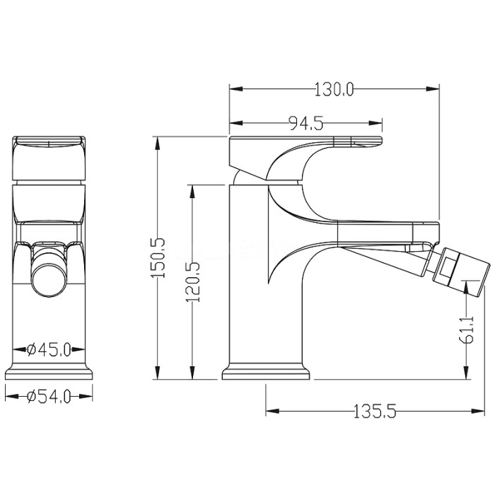 Смеситель для биде, белый, Spectre Boheme 456-MW
