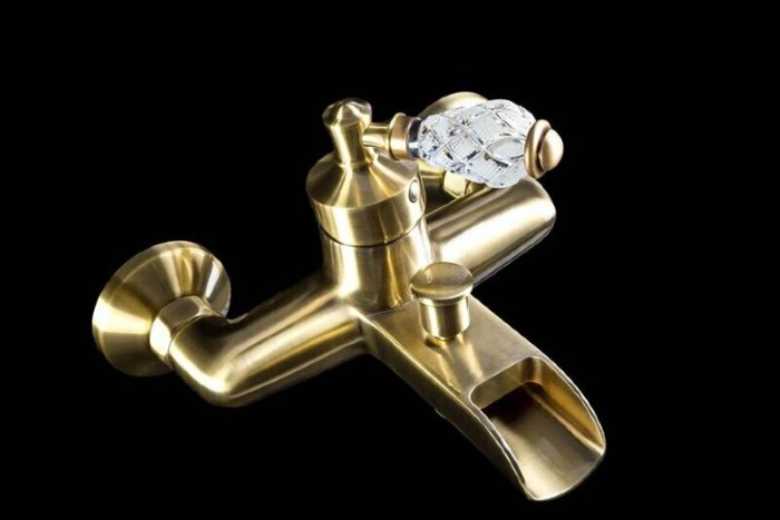 Смеситель для ванны, бронза, Vogue Crystal Boheme 203-CRST