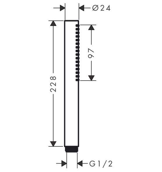 Ручной душ EcoSmart+ Pulsify S Hansgrohe, черный арт. 24126670