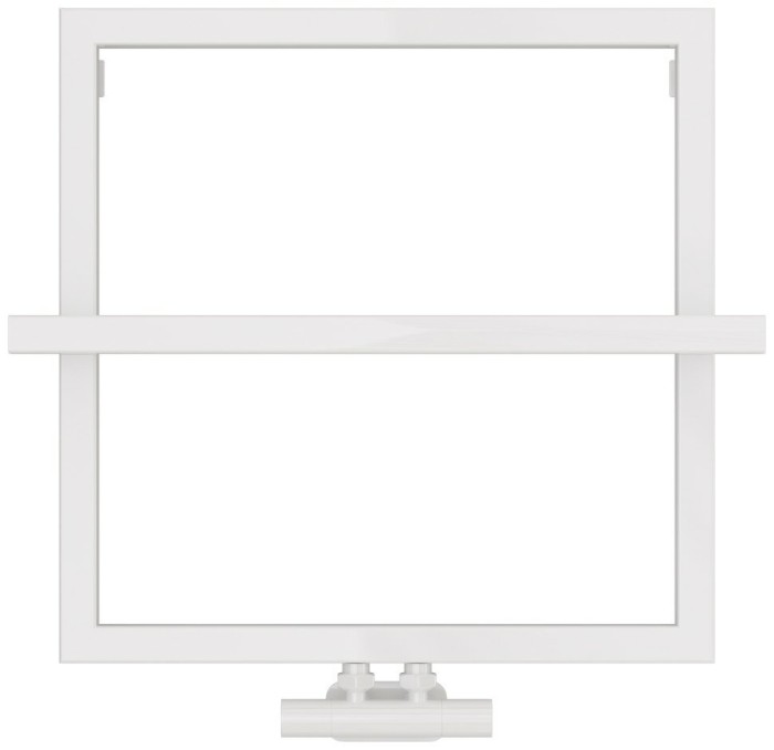 Сунержа Водяной полотенцесушитель 530x530, Штиль EU50+, 12-0256-5353 цвет: белый