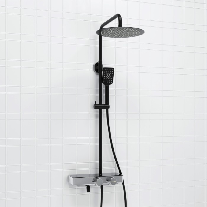 Душевая система с термостатическим смесителем WasserKRAFT арт. A114.160.130.CB Thermo