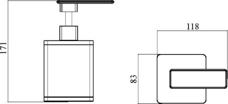 Дозатор для жидкого мыла, Boheme 10969-W-CR