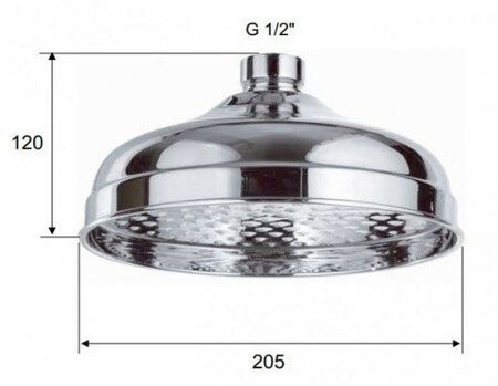 Верхний душ с шарнирным соединением 20 см бронза глянцевый, Remer, 359B20VOx