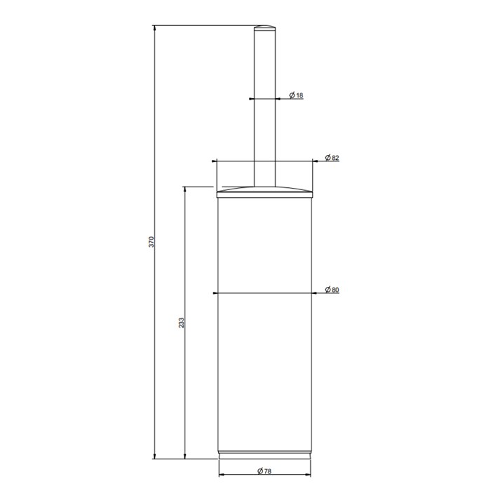 Ершик напольный, Gessi Rilievo, хром арт. 59543#031