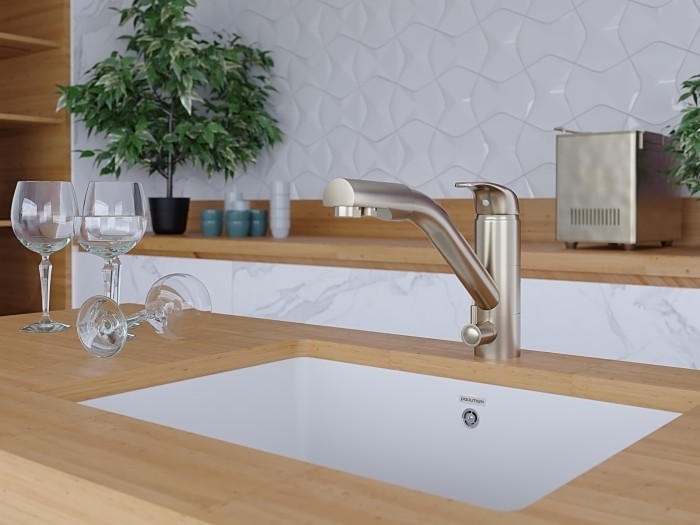 Смеситель для кухни  Paulmark HESSEN, никель - He213017-NI