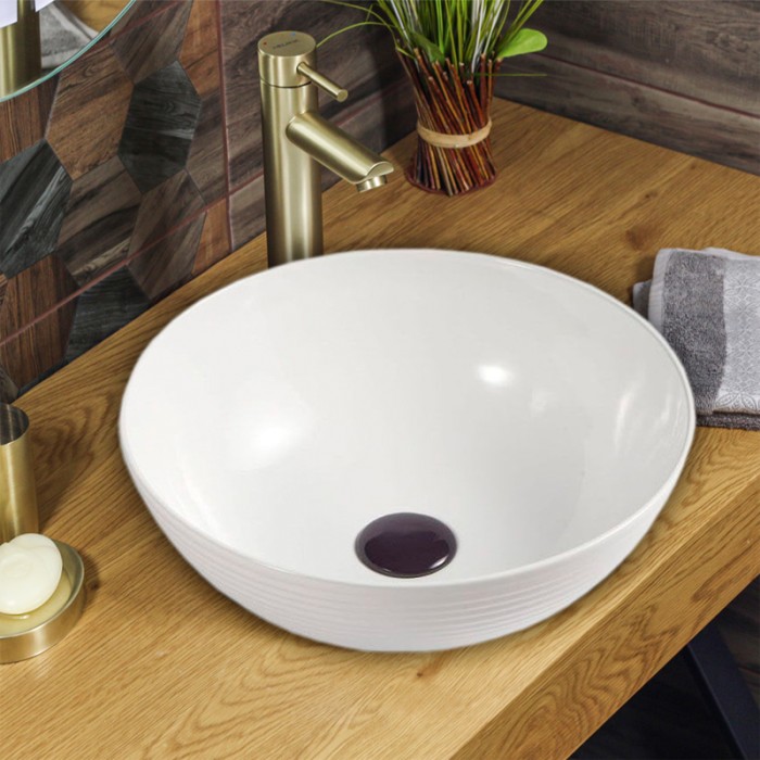 Раковина 47,5 х47,5 х12, накладная, ультратонкая, белая, Azario - XML4004-1-B20