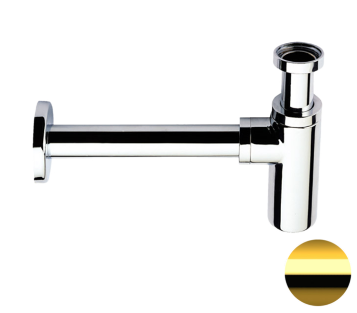 Сифон 1”1/4 золото глянцевый, Remer, 958LDO