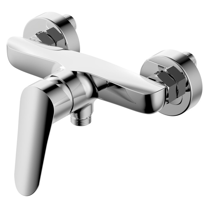 Смеситель для душа с ручным душем, керамический картридж, хром, Azario CAMPO арт. AZ-KX338275C