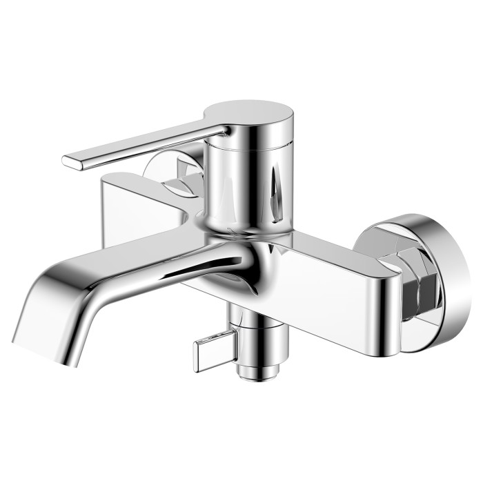 Смеситель для ванны и душа с ручным душем, керамический картридж, хром, Azario VINCENTE арт. AZ-VRZ238326C