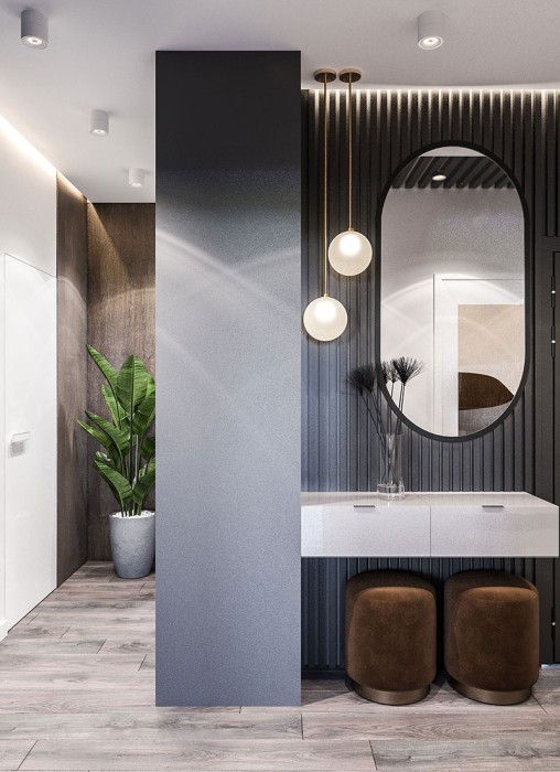 Зеркало 500х1000 без подсветки, рама пластик, Azario Виола-лофт - ФР-00002431