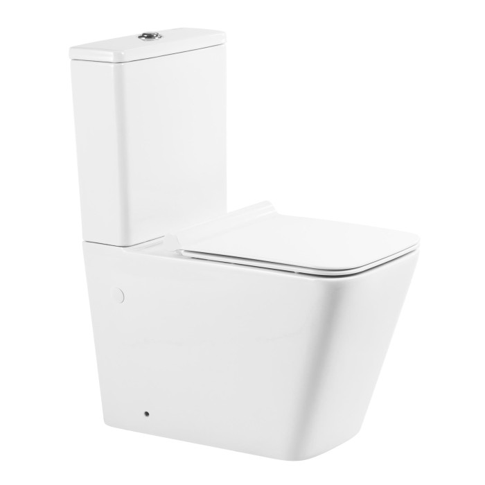 Унитаз-компакт безободковый, BelBagno, белый глянцевый, ARDENTE-R арт. BB02093CPR/BB2112SC