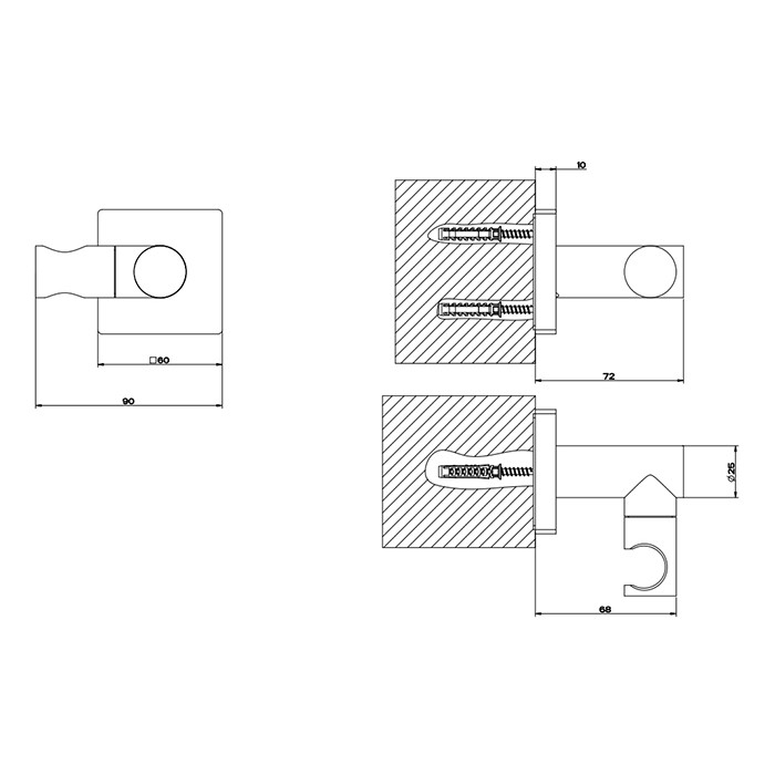Держатель для душевой лейки поворотный, Gessi Emporio shower, finox brushed nickel арт. 47360#149
