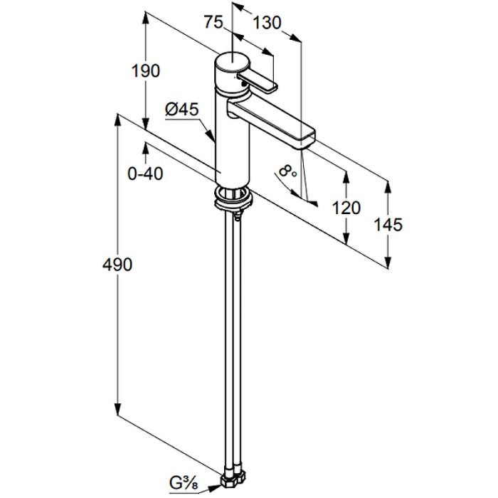 Смеситель для раковины Kludi Zenta цвет хром арт. 382650575