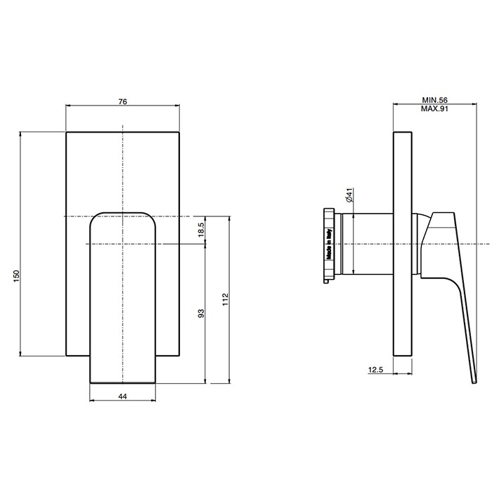 Fima Carlo Frattini Смеситель для душа, встраиваемый, Fit, F3389E1CR цвет: хром