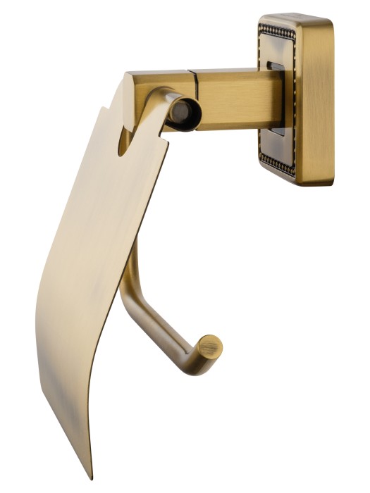 Держатель для туалетной бумаги с крышкой, Wonzon & Woghand Roma, WW-7226 цвет: бронза