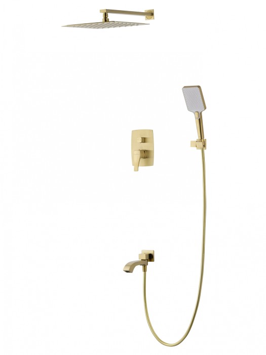 Душевая система встраиваемая, Wonzon &amp; Woghand Flex, WW-88939072-BG цвет: золото