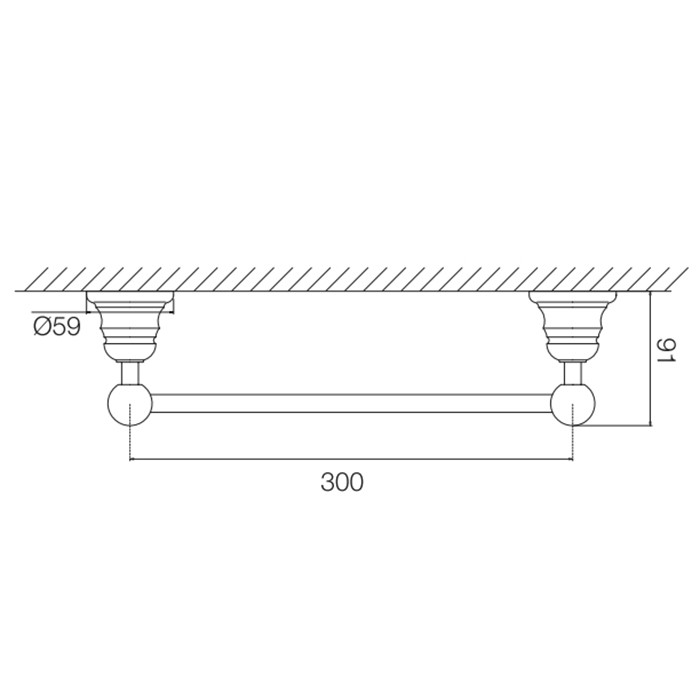 Fima Carlo Frattini Полотенцедержатель 30см., подвесной, Accessori, F6060/30OR цвет: золото