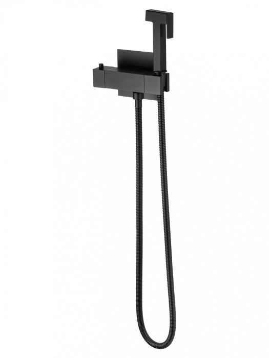 Смеситель с гигиеническим душем и термостатом встраиваемый, Wonzon &amp; Woghand, WW-88819903-MB цвет: черный