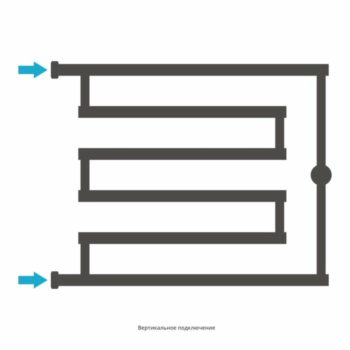 Сунержа Водяной полотенцесушитель 500x650, High-Tech, 31-0052-5065 цвет: матовый чёрный