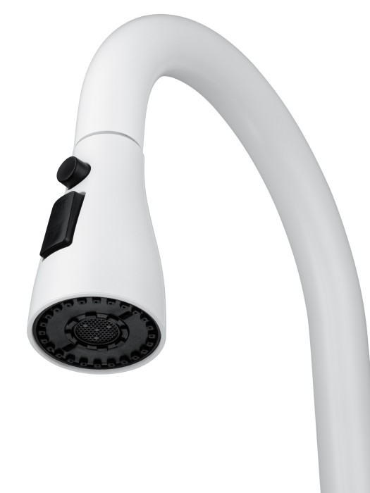 Смеситель для кухни с выдвижным изливом, Wonzon & Woghand, WW-121E201B-MW цвет: белый