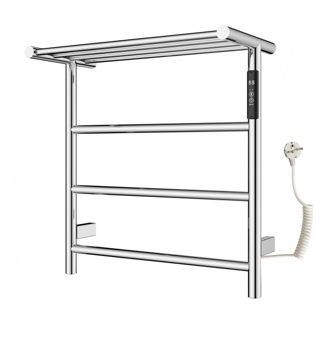 Полотенцесушитель электрический с полкой, Wonzon &amp; Woghand Bonn, WW-AL402-CR цвет: хром