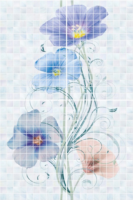 Декоративная плитка кер. Гол. 40x60 панно из 4 плит 1 4 GLOBAL TILE Summer арт. 10300000086