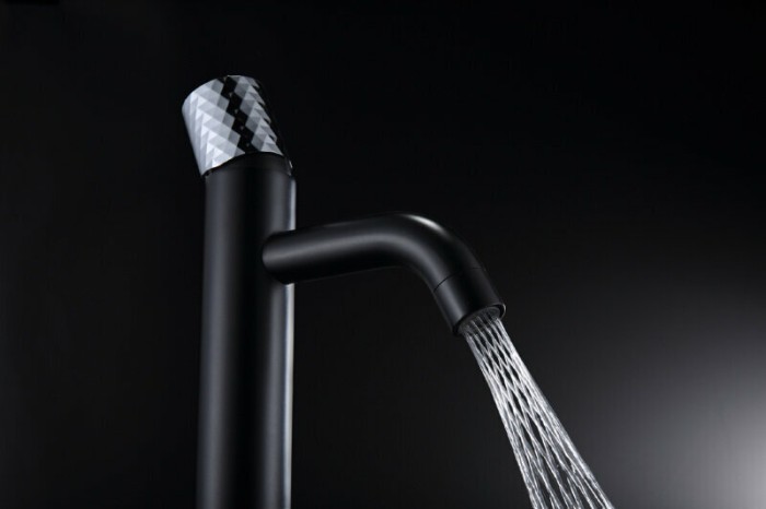 Смеситель для раковины, черный, Stick Boheme 122-BCR