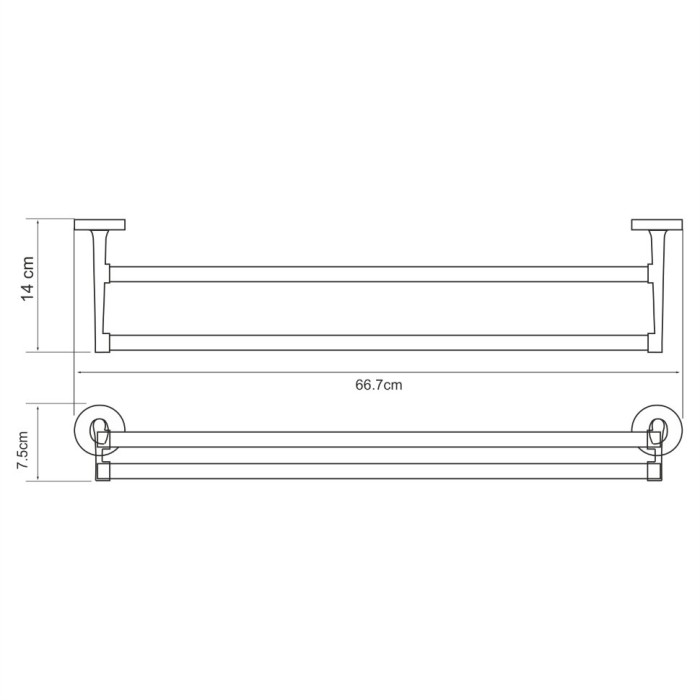 Держатель полотенец двойной WasserKRAFT Rhein K-6200 арт. K-6240