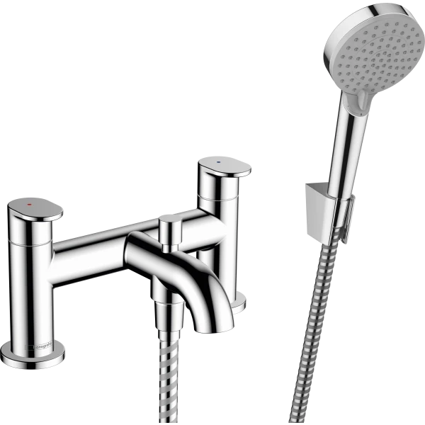 Смеситель для ванны на 2 отверстия, и ручной душ Veris Blend Vario, Hansgrohe Vernis Blend, хром арт. 71461000