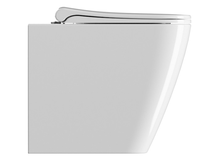 Унитаз приставной 35х52 см, безободковый, без сиденья, тихий смыв, GSI Nubes арт. 961011