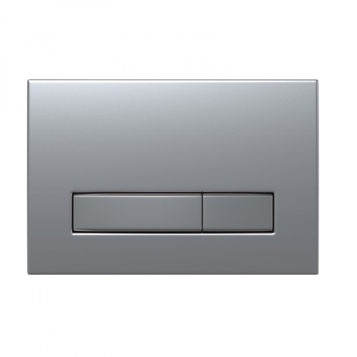 Комплект инсталляции -  кнопка матовый хром, унитаз FLOE S Rimless 51 см, сидение дюропласт Floe S Slim SO, микролифт, быстросъём, Berges ATOM Line арт. 043347