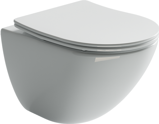Подвесной унитаз с сиденьем Ceramicanova Mono, белый арт. CN1905