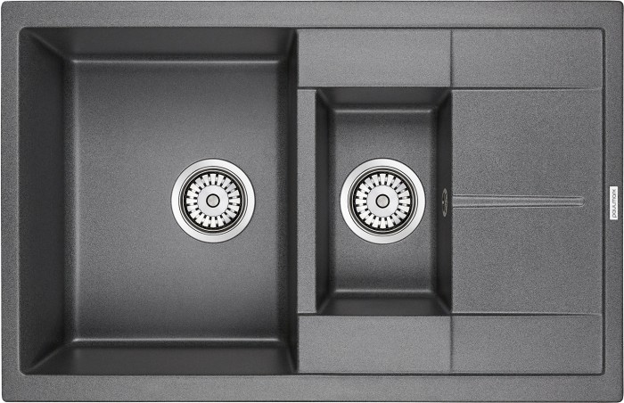 Мойка для кухни гранит 775х495 Paulmark FLUGEN 60/1,5, графит - PM237850-DG