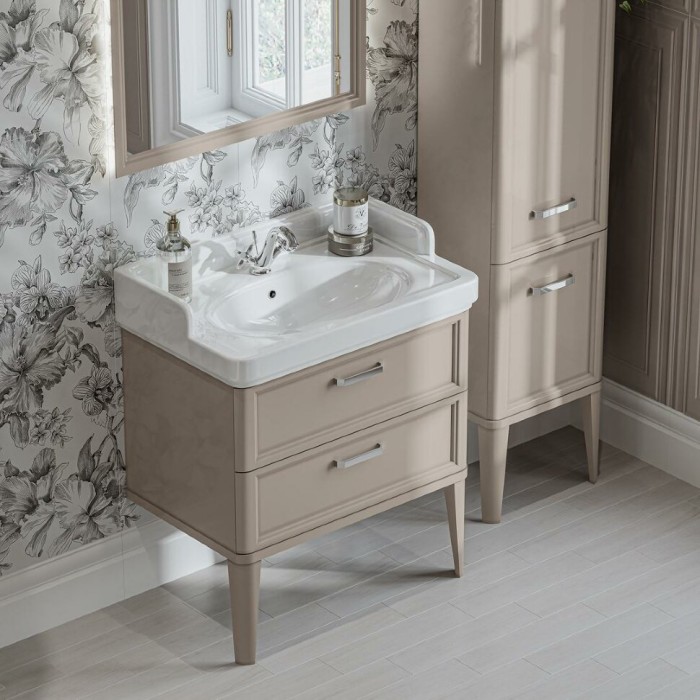 Тумба напольная с 2 ящиками 80см, Pompei Kerama Marazzi, бежевый - PO.N.80.2\CAM