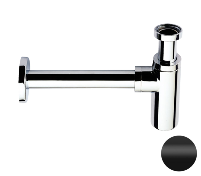 Сифон 1”1/4 черный матовый, Remer, 958LNO