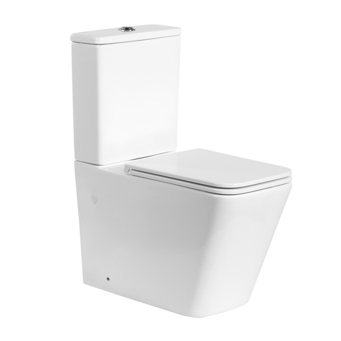 Унитаз-компакт безободковый, BelBagno, белый глянцевый, ARDENTE-R арт. BB02093CPR/BB2312SC